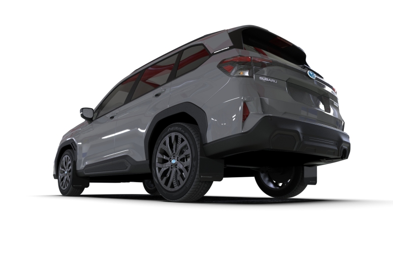 Subaru Forester Mud Flap Kit - Rally Armor - UR Blk Flap/Rd Logo - Black/Red Logo - `25-`27
